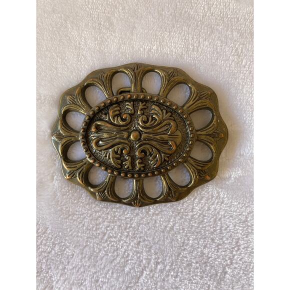 Antiqued Bronze-Tone Removable Metal Belt Buckle - Picture 1 of 4